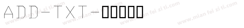 ADD-TXT字体转换