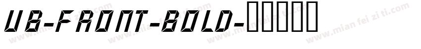 UB-Front-Bold字体转换