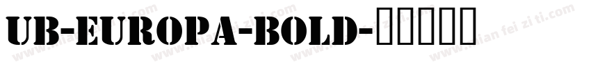 UB-Europa-Bold字体转换