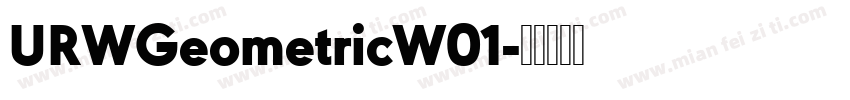 URWGeometricW01字体转换