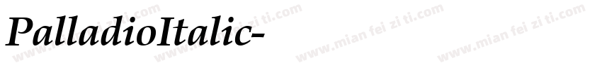PalladioItalic字体转换
