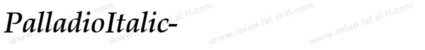 PalladioItalic字体转换