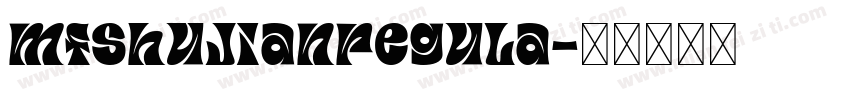 mfshujianregula字体转换