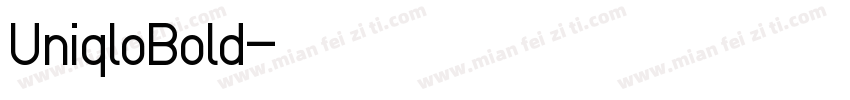 UniqloBold字体转换