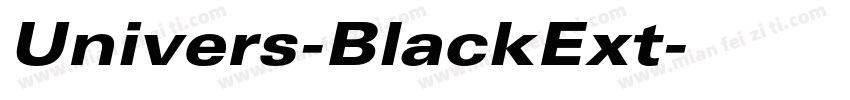 Univers-BlackExt字体转换
