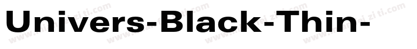 Univers-Black-Thin字体转换