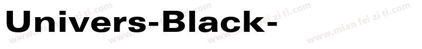 Univers-Black字体转换