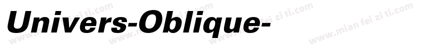 Univers-Oblique字体转换