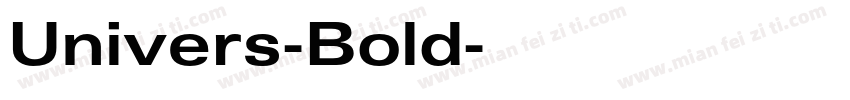 Univers-Bold字体转换
