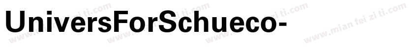 UniversForSchueco字体转换