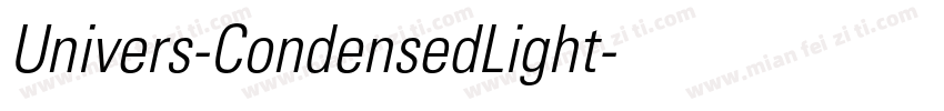 Univers-CondensedLight字体转换