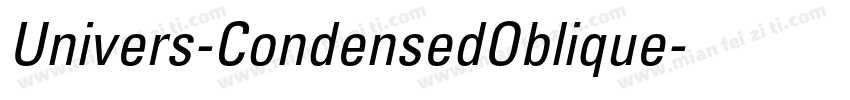 Univers-CondensedOblique字体转换
