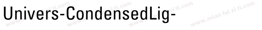 Univers-CondensedLig字体转换