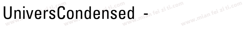 UniversCondensed字体字体转换