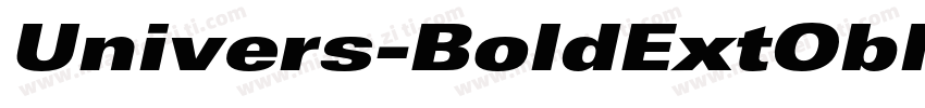 Univers-BoldExtObl字体转换