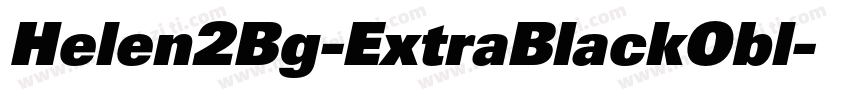 Helen2Bg-ExtraBlackObl字体转换