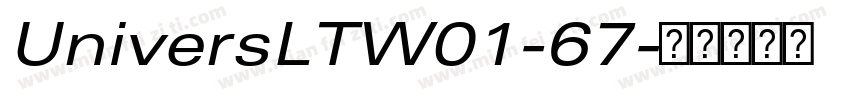 UniversLTW01-67字体转换