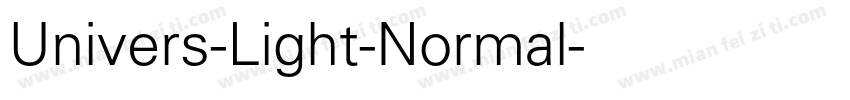 Univers-Light-Normal字体转换