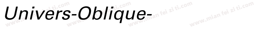 Univers-Oblique字体转换