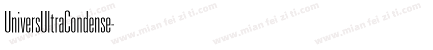 UniversUltraCondense字体转换