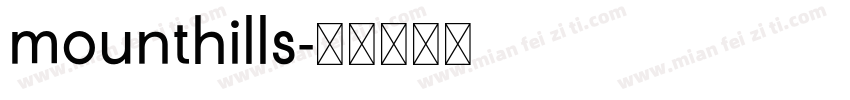 mounthills字体转换