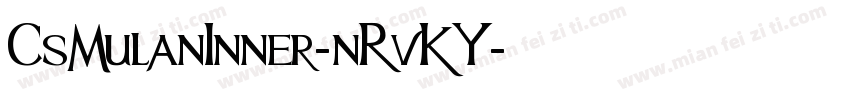 CsMulanInner-nRvKY字体转换