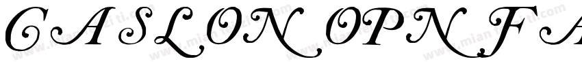 CaslonOpnface字体转换