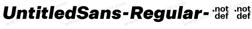 UntitledSans-Regular字体转换