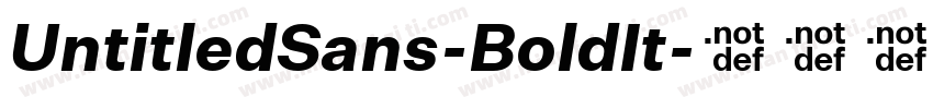 UntitledSans-BoldIt字体转换