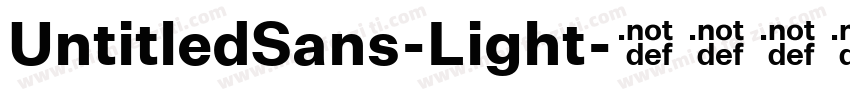 UntitledSans-Light字体转换
