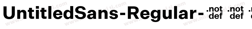 UntitledSans-Regular字体转换