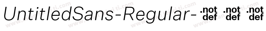UntitledSans-Regular字体转换