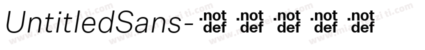UntitledSans字体转换