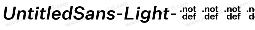 UntitledSans-Light字体转换