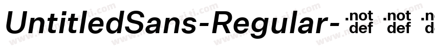 UntitledSans-Regular字体转换