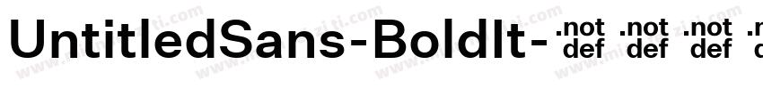 UntitledSans-BoldIt字体转换