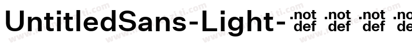 UntitledSans-Light字体转换