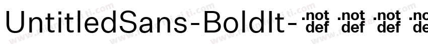 UntitledSans-BoldIt字体转换