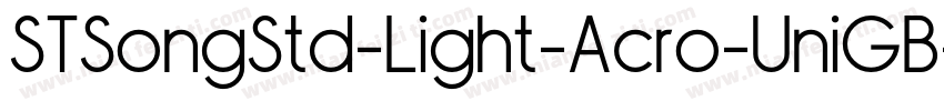 STSongStd-Light-Acro-UniGB-字体转换
