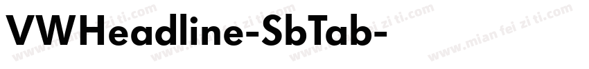 VWHeadline-SbTab字体转换