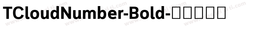 TCloudNumber-Bold字体转换