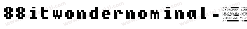 88itwondernominal字体转换