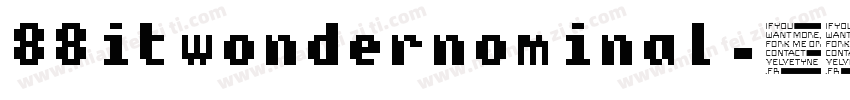 88itwondernominal字体转换