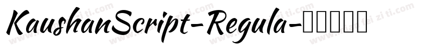 KaushanScript-Regula字体转换