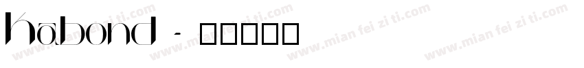 Kabond字体转换