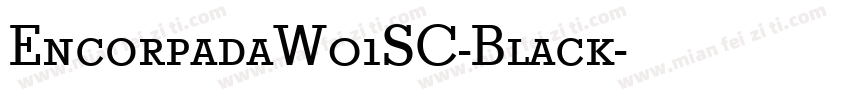EncorpadaW01SC-Black字体转换