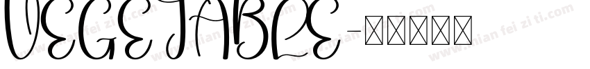 VEGETABLE字体转换