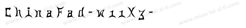 ChinaFad-w11X3字体转换