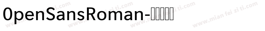 0penSansRoman字体转换