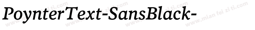 PoynterText-SansBlack字体转换